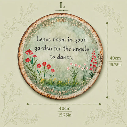 ✨ Angel Dance Round Metal Sign