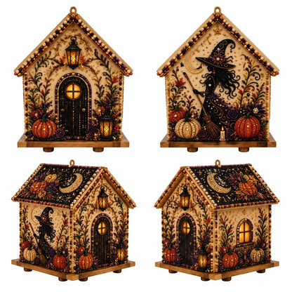 ⏳ Last Day 49% OFF – 🎃 Beginner-Friendly Moonlit Wooden Cottage 3D Pearl Art Kit Collection | Complete Kit with All Tools & Step-by-Step Guide Included 💕