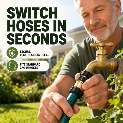 Leak-Resistant Garden Hose Quick Connector Set