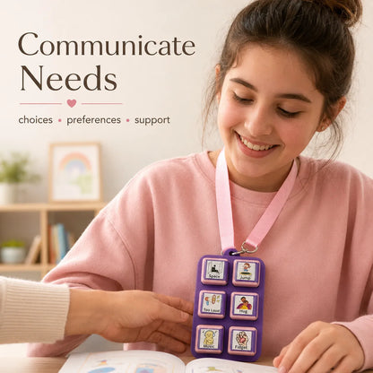 Communication Clicker | Interchangeable Assistive Tool for Special Education & Autism