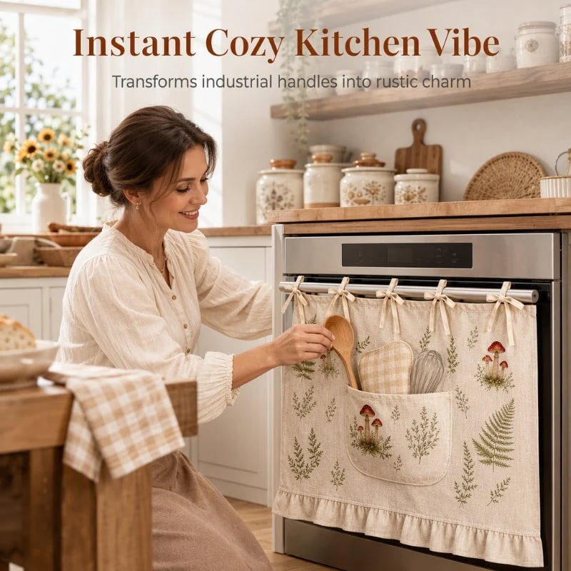 🔥LAST DAY 50% OFF - 🎃Oven Skirt Curtain with Pockets🍄