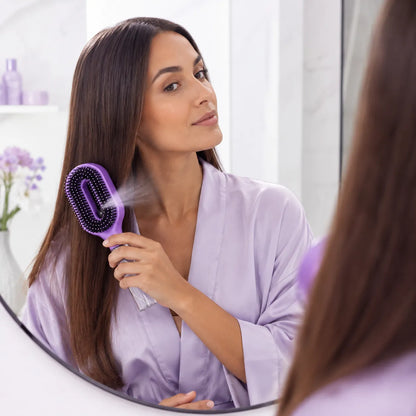 ✨ 2-in-1 Mist Hairbrush | Instant Detangle & Anti-Frizz