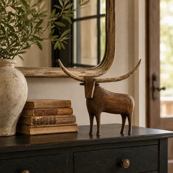 🐑 Vintage Distressed Farm Animal Sculptures – 5 Rustic Styles