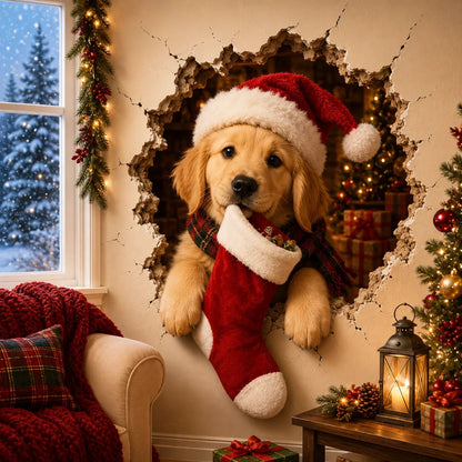 🎉 50% OFF | 🎅 Christmas Break-Through Wall Decal – 8 Designs