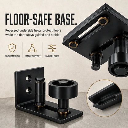 🚪8-in-1 Adjustable Barn Door Floor Guide – Wall-Mount Stay Roller for Smooth, Stable Sliding