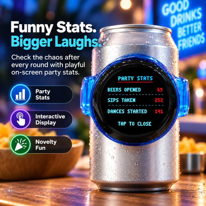 🎮 Interactive Pixel Party Can Companion – Motion-Responsive Mini Game Drink Gadget