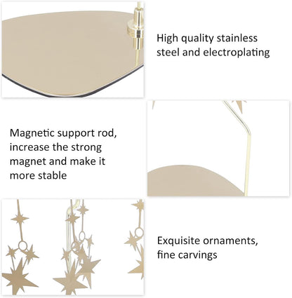 Gold Star Rotating Candle Holder | Heat-Powered Spinning Candle Carousel with Magnetic Base ✨🕯️