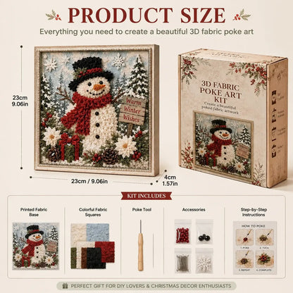 🔥2026 HOT SALE 49% OFF 💥🎄 3D Christmas Fabric Poke Art DIY Craft Kit
