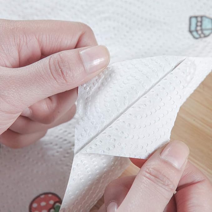 50Pcs Per Roll Reusable Cleaning Lazy Rags, Washable Kitchen Dish Towels & Multi-Purpose Wiping Cloths