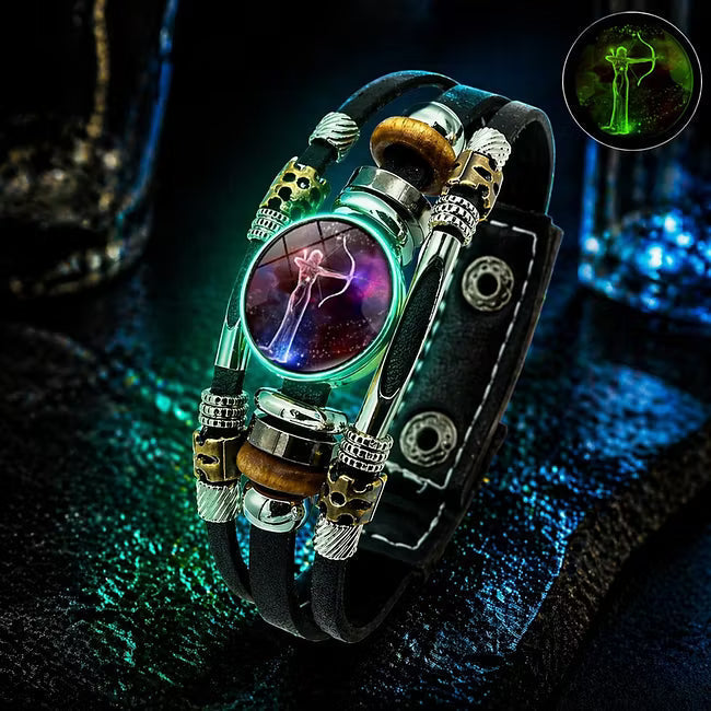 ♈ Glow-in-the-Dark Zodiac Bracelet – 12 Star Signs