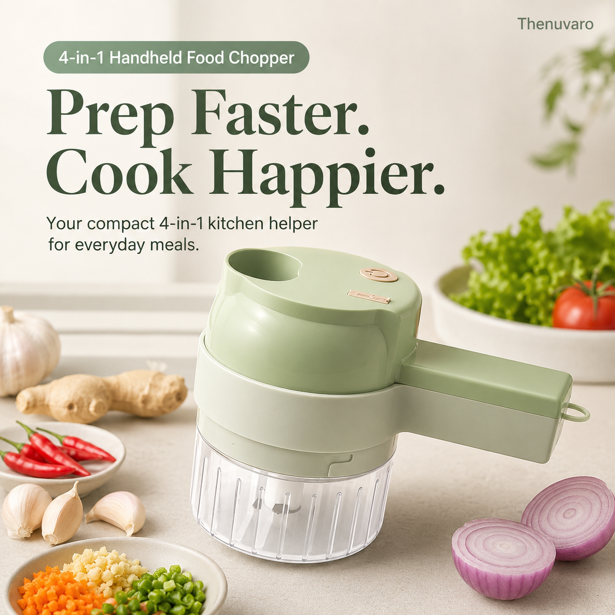 stainless steel dual blades food chopper