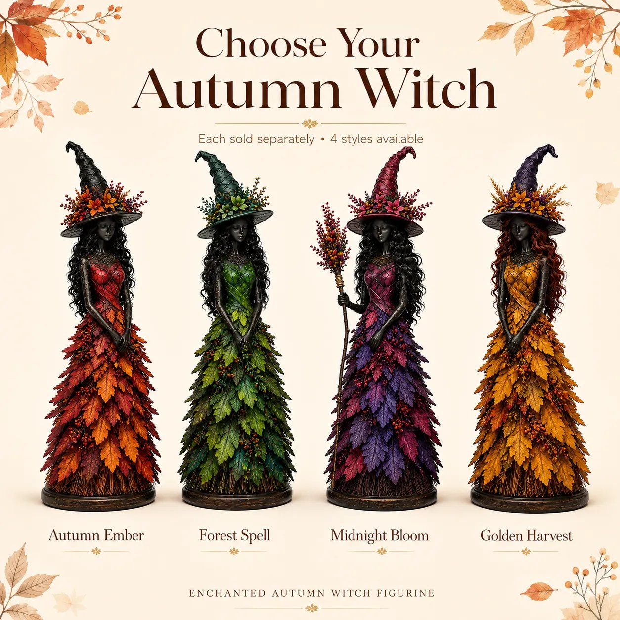 🧙Enchanted Autumn Witch Figurine