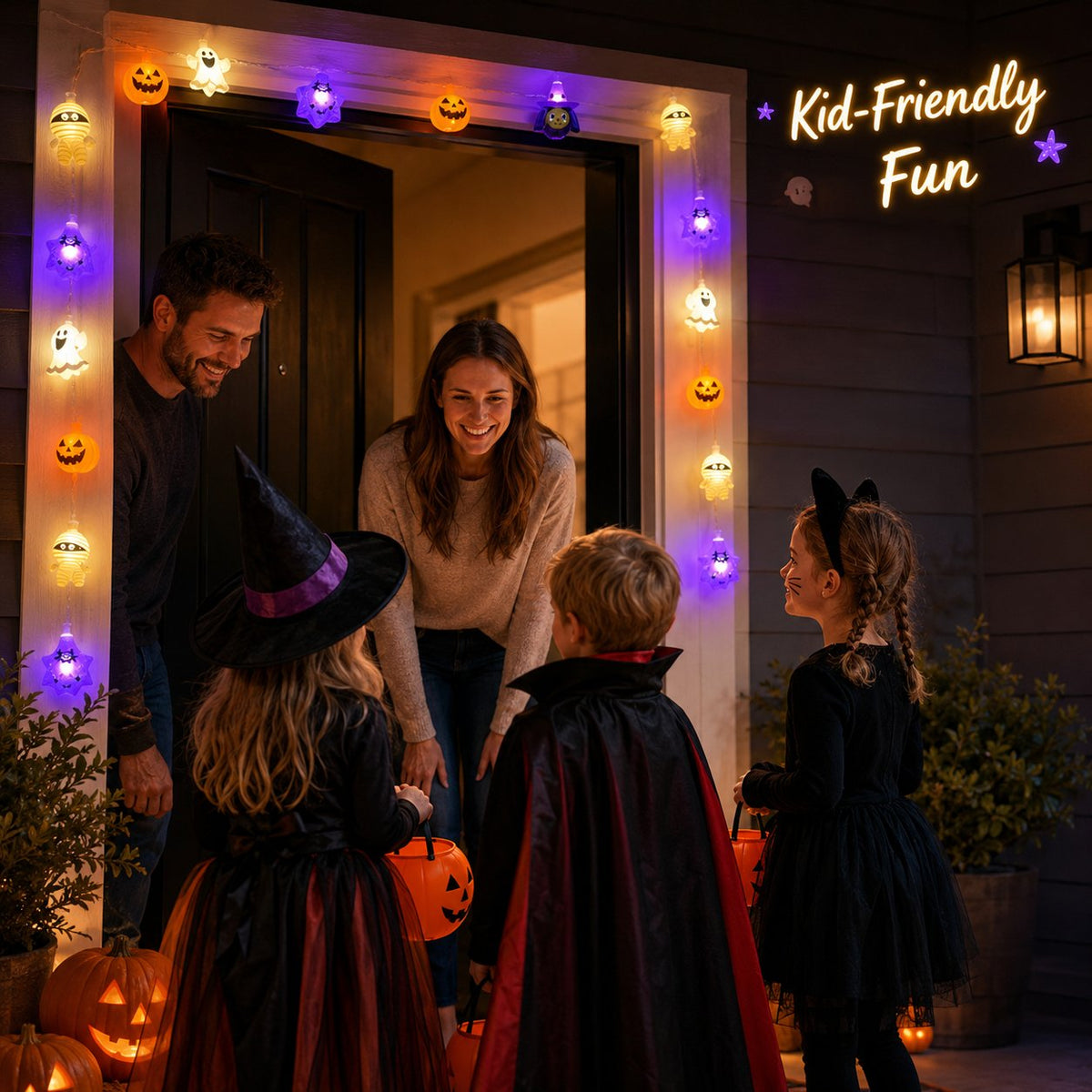 3D Character‐Themed Halloween String Lights|Bring Vivid Festive Glow to Your Halloween Party & Trick‐or‐Treat Night