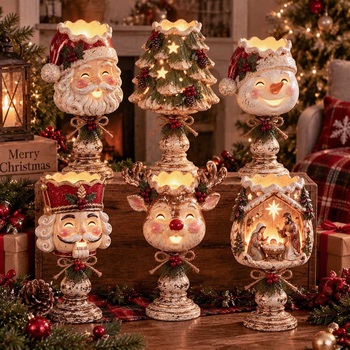 🎄 Christmas Heirloom Glow Candle Holder Collection (📦Buy 2 Free Shipping)