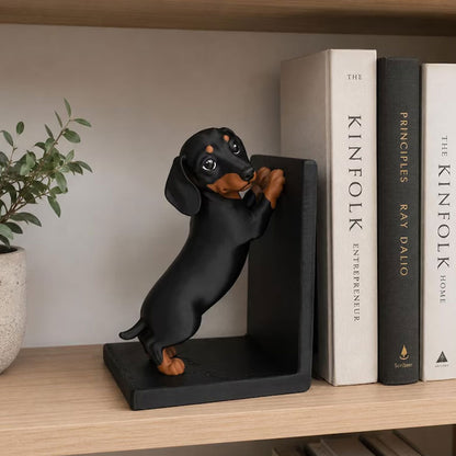 Cute Dachshund Dog Bookend