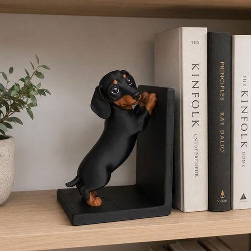 Cute Dachshund Dog Bookend