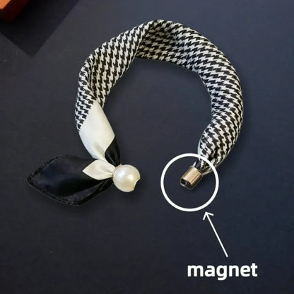 🔥2026 Hot Sale✨ Pearl Necklace Scarf with Magnetic Clasp