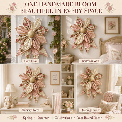 🌸 Beginner-Friendly Oversized Garden Blossom Quilted Bow Sewing Kit | Complete Kit with All Tools & Step-by-Step Guide Included 💕