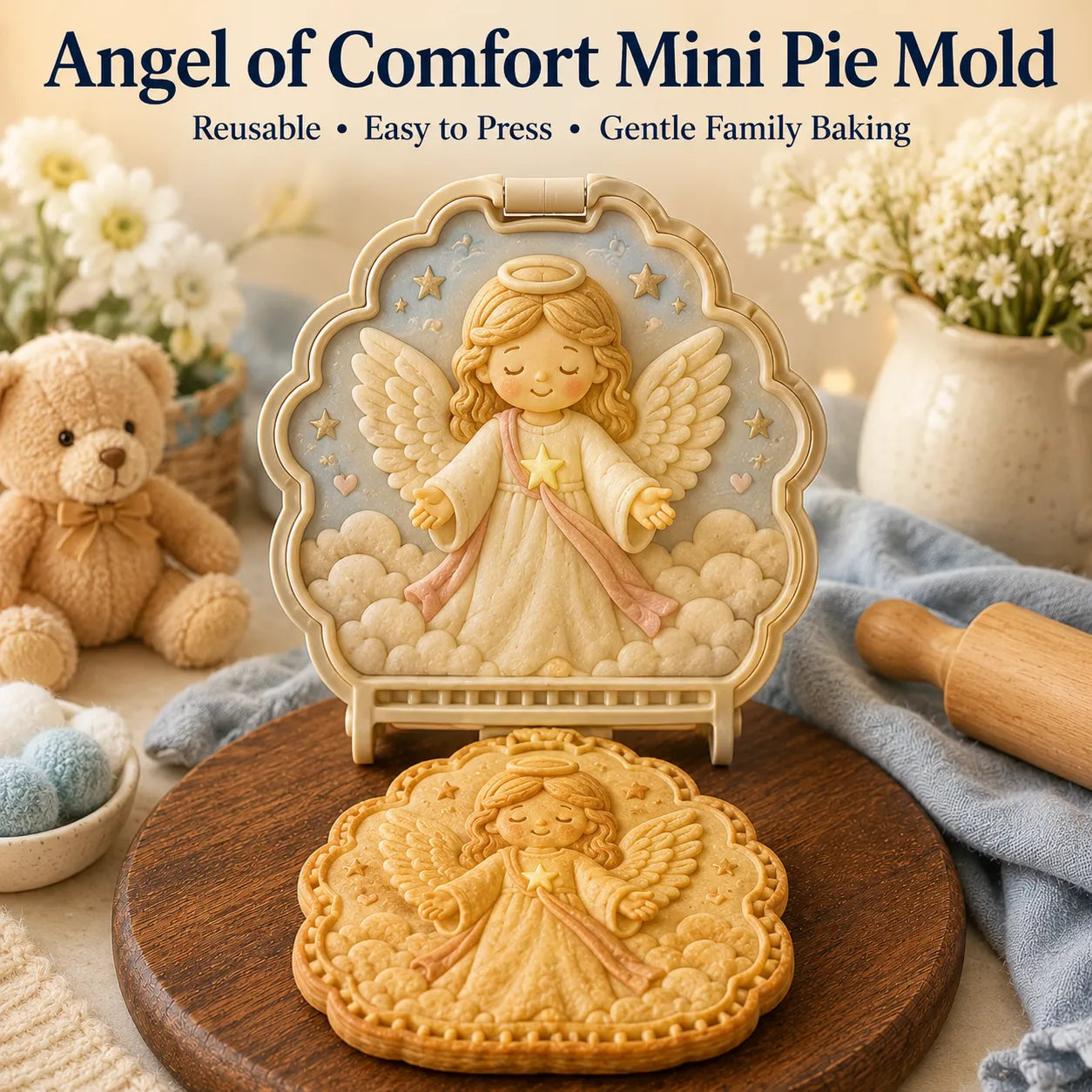 ⏳ Last Day 49% OFF – ✝️ 16-Design Christian Mini Pie Mold Collection | Reusable Embossed Molds for Shaping Detailed Jesus, Mary, Angels, Crosses, Dove & Faith-Inspired Pies 🥧✨