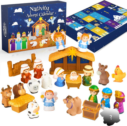 🎄🏆Christmas Hot Sale 50% Off - 2026 Nativity Advent Calendar (25pcs) 💯NONTOXIC & ODORLESS