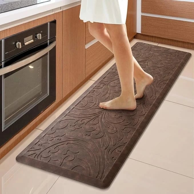 Mexican Inspired Brown Kitchen Anti-Fatigue Mat for Home Kitchen Decor