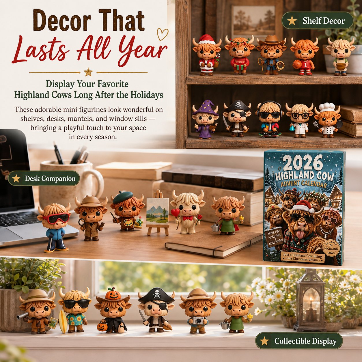 🔥Last Day 49% OFF - 🐂🎁2026 Highland Cow Advent Calendar | Every Day Brings New Surprises(📦Buy 2 Free Shipping)