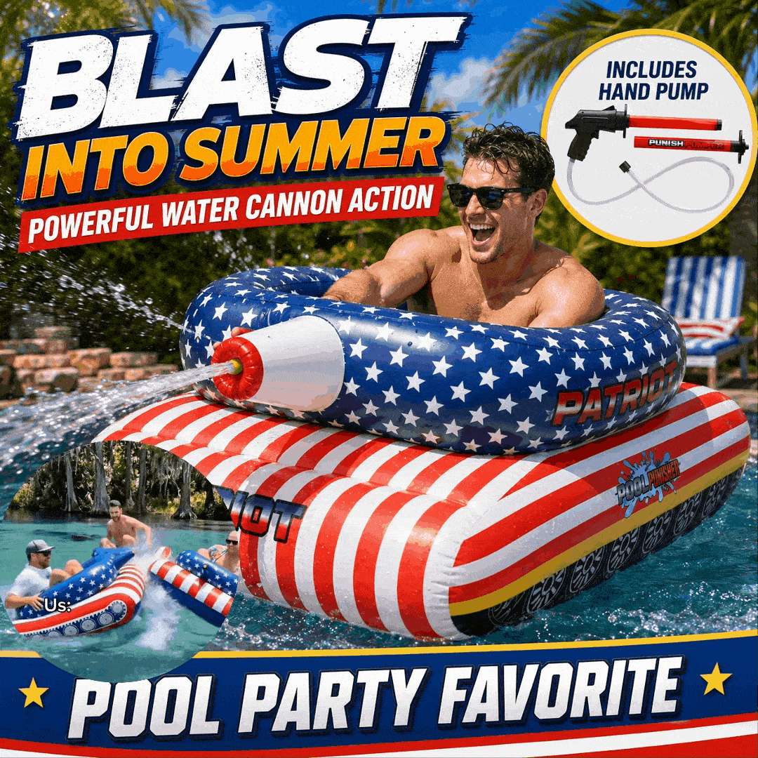 🔥 Summer Pool Party Sale 49% OFF – Patriot Pool Float with Water Cannon for Beach, Lake & Pool Fun