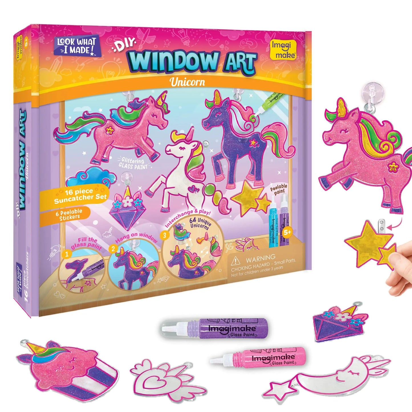 DIY Princess & Unicorn Stained Glass Kit – Create Magical Window Art That Shines