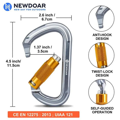 25KN Auto-Locking Carabiner