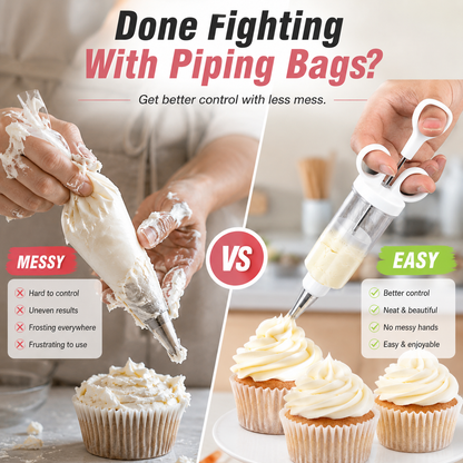 🧁 Easy Cake Decorating Gun – Beautiful Piping Made Simple