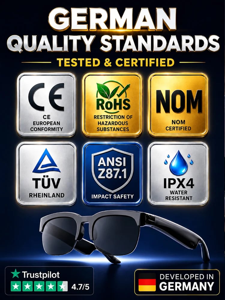 AI Smart Long Battery Life Wireless Bluetooth 6.0 Translation Glasses