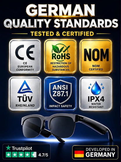 AI Smart Long Battery Life Wireless Bluetooth 6.0 Translation Glasses