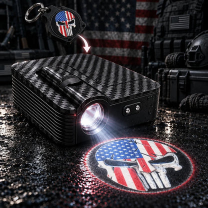 Make every time you open the door more personalized with military-style door projection lights.