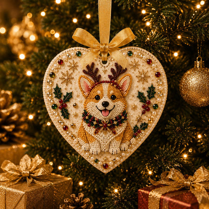 ⏳ Last Day 49% OFF – 🎄Beginner-Friendly DIY Pearl & Gem Christmas Heart Ornament Kit Collection | Complete Kit with Pearl-Style Beads, Gem Accents & Hanging Ribbon Included 💕