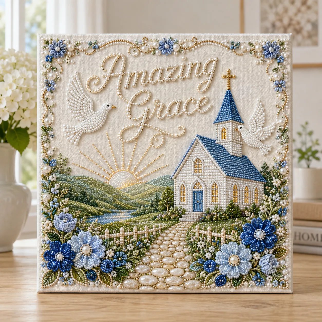 ⏳ Last Day 49% OFF – ✝️ Beginner-Friendly Sacred Hymn Pearl Art Kit Collection | Luxury Christian Hymn Artwork with Scratch-Resistant Non-Fading Pearl Beads DIY Faith-Inspired Decor 🙏✨