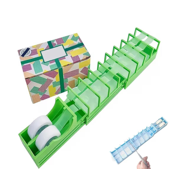 🎁 18-Strip Expandable Tape Dispenser – Wrap Gifts Up to 3× Faster