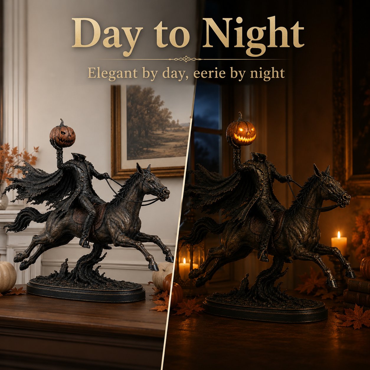 ⏰Limited Stock 60% OFF🎃🏇Midnight Chase Headless Horseman Statue