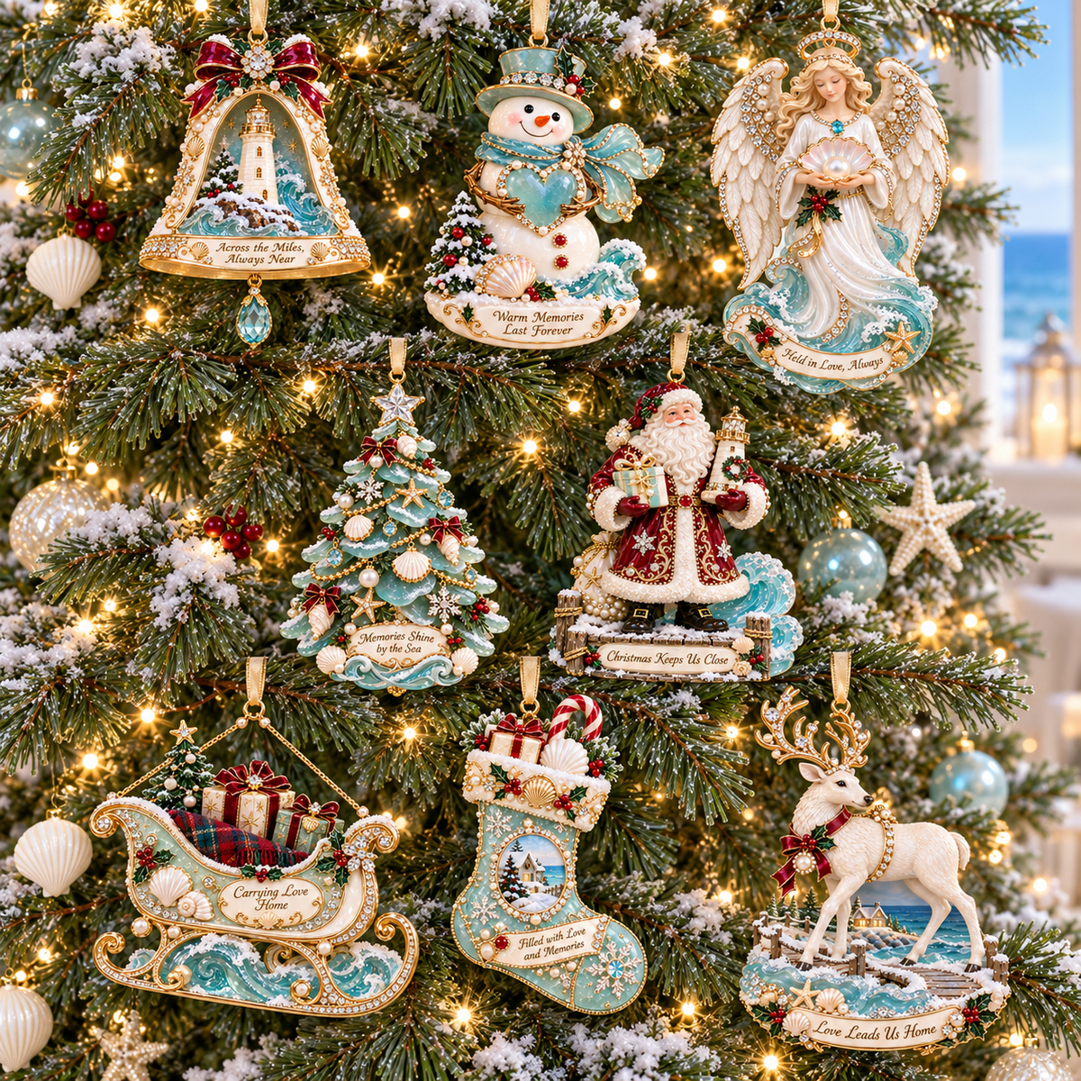 Coastal Christmas Magic Christmas tree ornaments