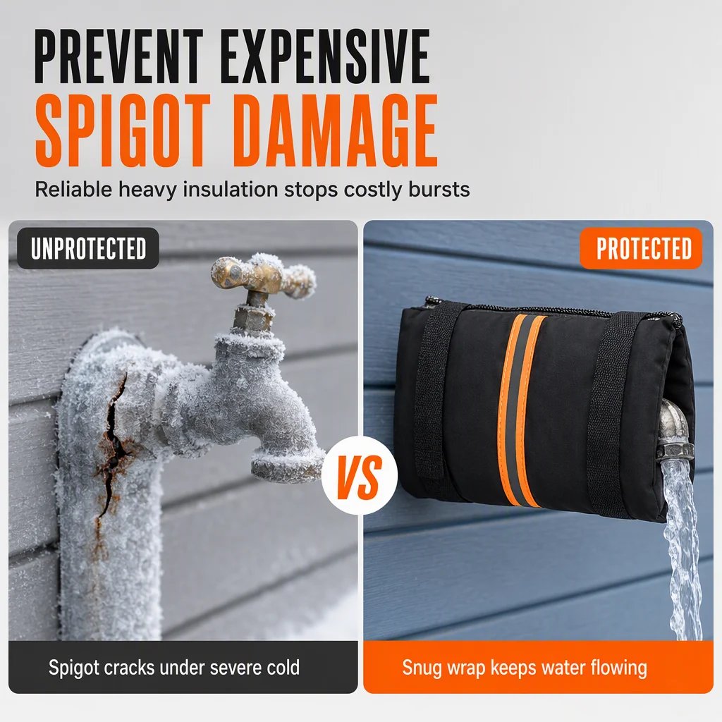 2pcs Outdoor Faucet Cover for Winter Freeze Protection