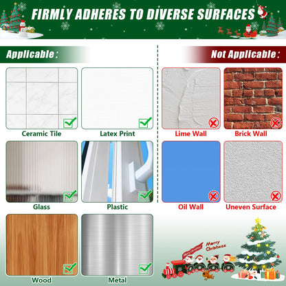 🎄🎅 Santa Claus Adhesive Hooks (12-Pack) — no drills, no nails, just peel, stick, and hang