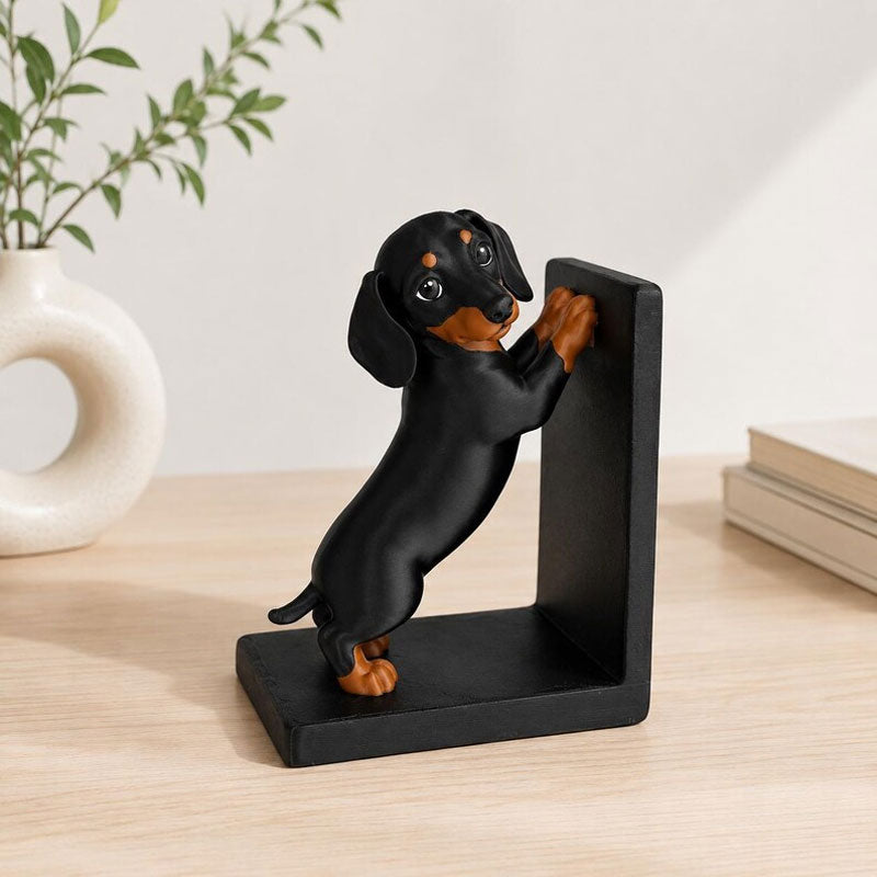 Cute Dachshund Dog Bookend