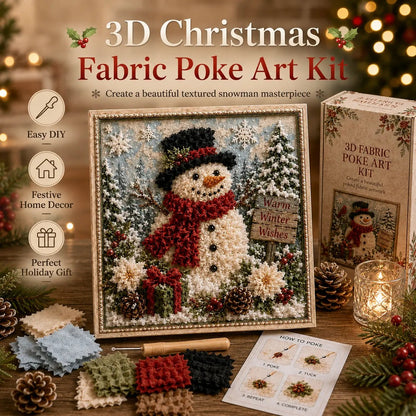 🔥2026 HOT SALE 49% OFF 💥🎄 3D Christmas Fabric Poke Art DIY Craft Kit