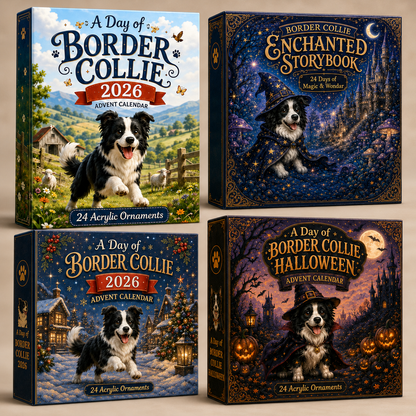 ⏰Limited Stock 49% OFF🔥🎄 A Day of Border Collie Advent Calendar 2026| Blind Box Christmas Gift for Border Collie Lovers