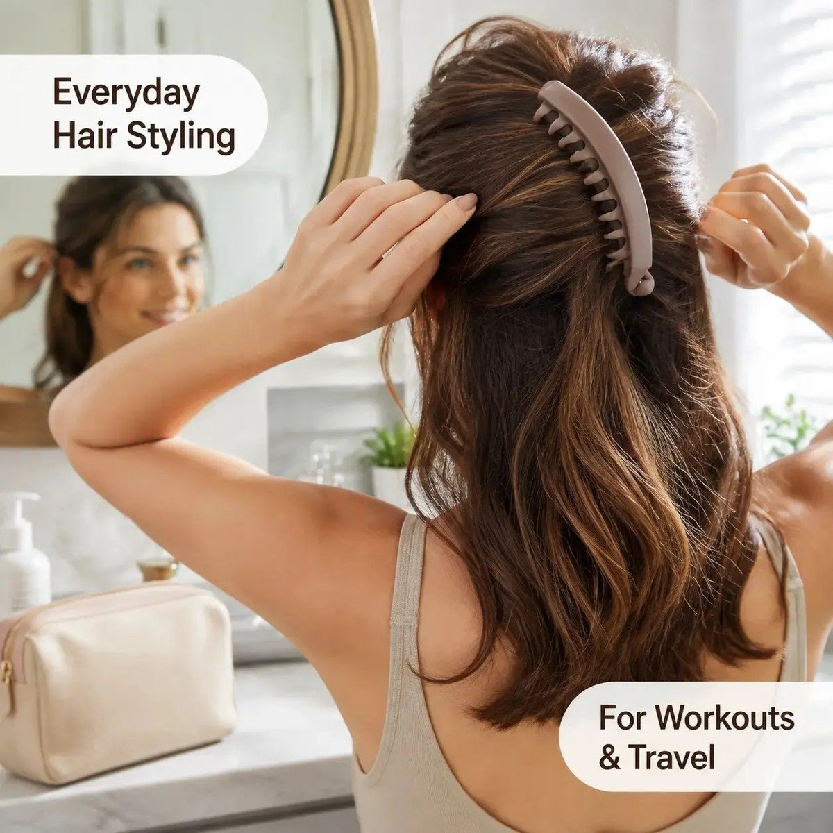 3 PCS Banana Hair Clips for Women, Cute and Stylish French Hair Claw Clips