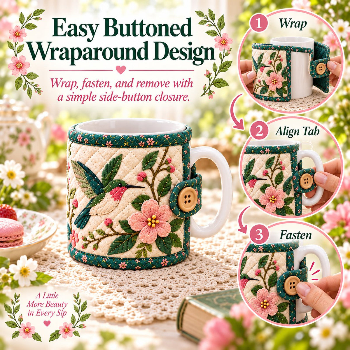 Garden Quilted Mug Cozy DIY Kit