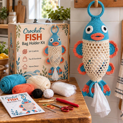 🔥Buy 3, Get 1 Free—Today Only 🔥🔥– 🌼 Cottage Harvest Keepers™ — Crochet Animal Bag Holder DIY Kit