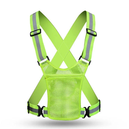 High-Visibility Reflective Vest – Adjustable Running & Work Gear