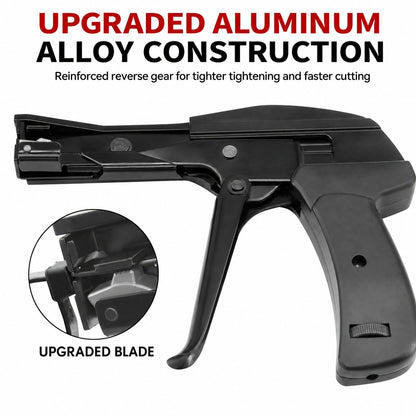 Nylon Cable Tie Tensioning Tool - Adjustable Zip Tie Tightener & Cutter
