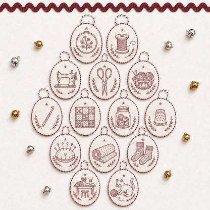 ⏳ Last Day 49% OFF – 🧵 Beginner-Friendly DIY Heirloom Oval Embroidery Ornament Kit Collection | Complete Kit with Embroidery Materials, Ornament Components & Step-by-Step Guide Included 💕