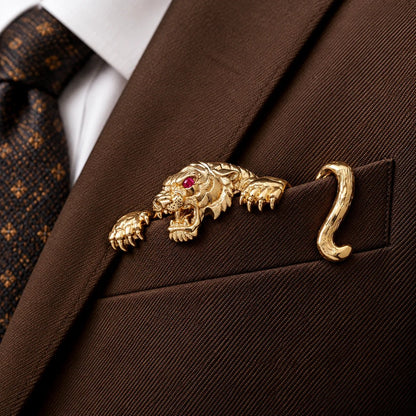 ✨ Luxury Sculpted Animal Brooch – Premium Statement Piece for Suits & Blazers